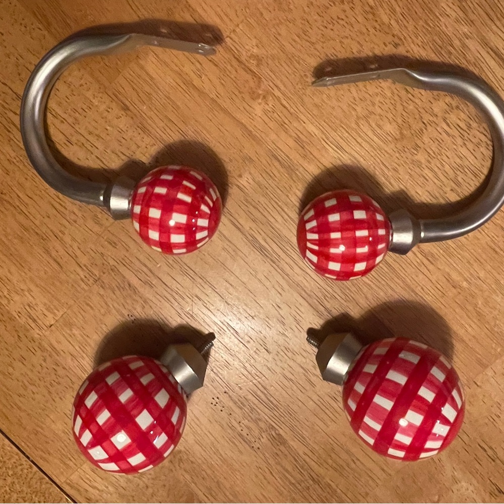 Pottery barn curtain rod ends and tie backs